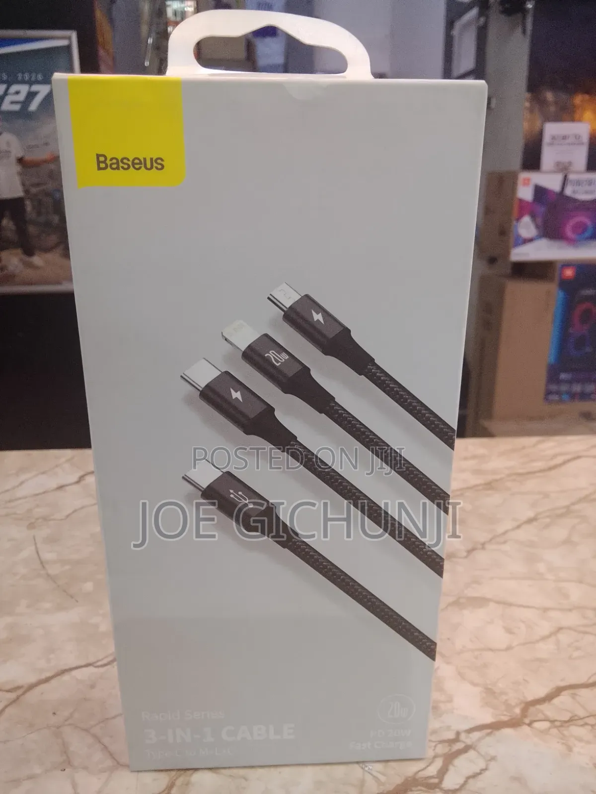 Baseus Rapid Series 3-in-1 Fast Charging Cable (PD 20W)