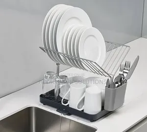 *A-565 2 Tier Self Draining Dish Drainer Rack