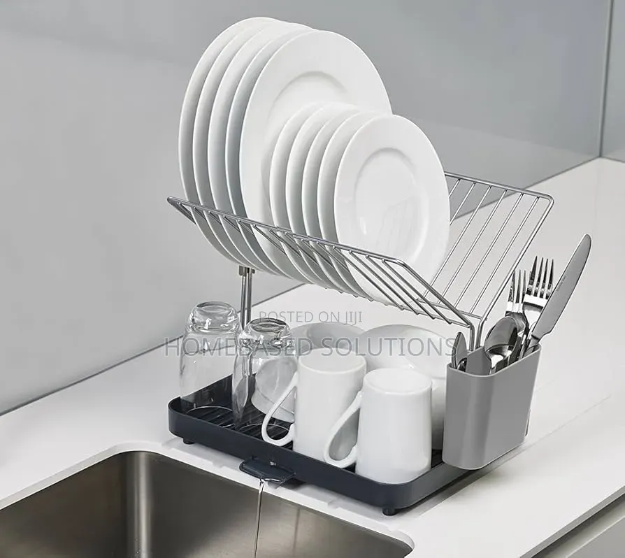 *A-565 2 Tier Self Draining Dish Drainer Rack