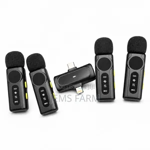 J88 4-in-1 WirelessLavalierMicrophone Digital Display &Noise Reduction