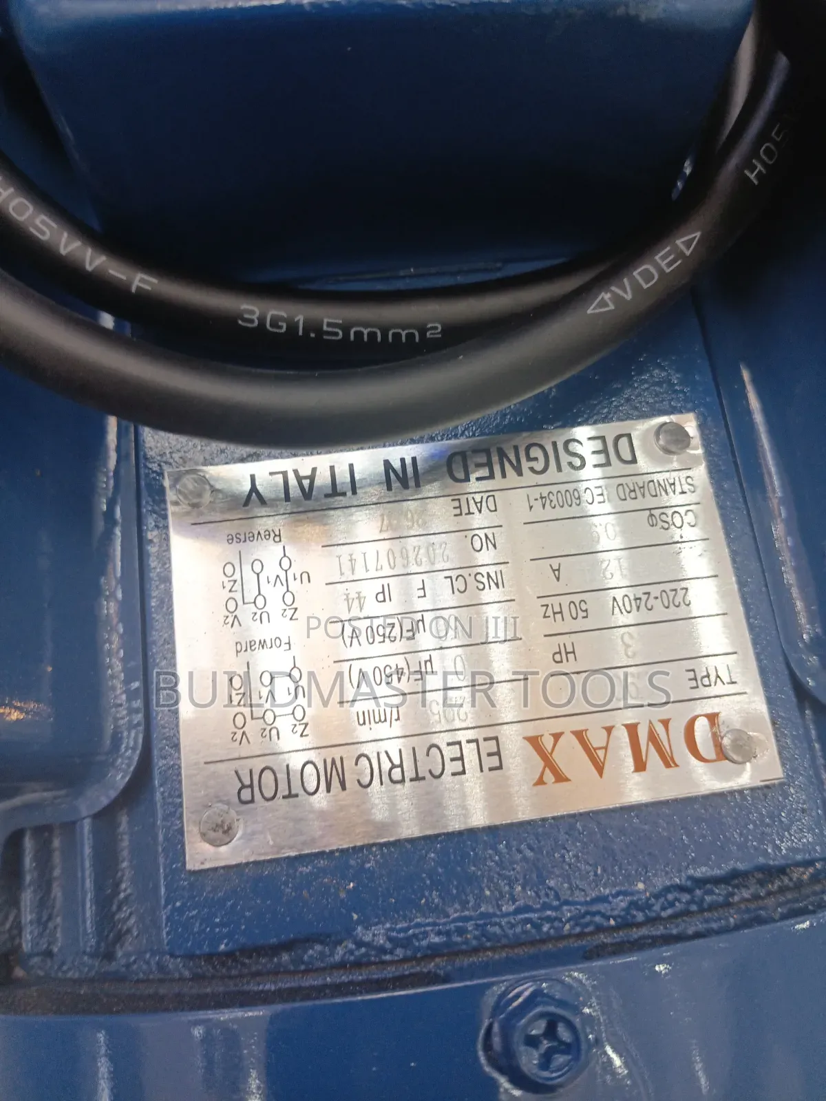 D Max 3HP Single-Phase Electric Motor