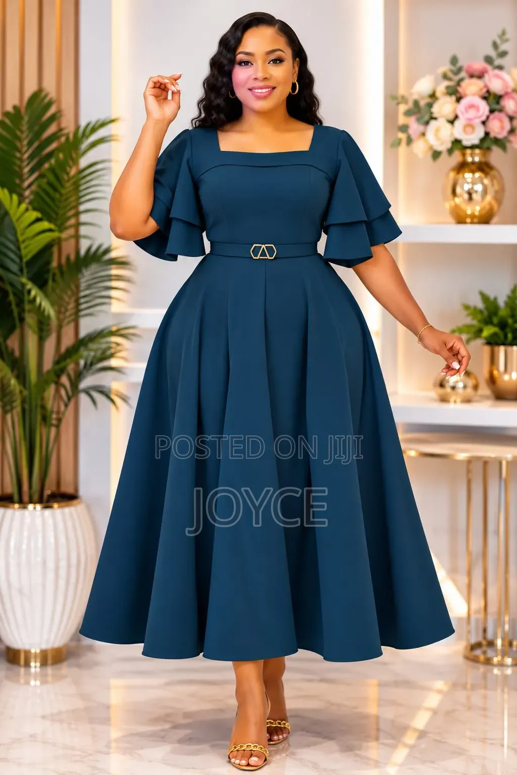 Maxi Dress With Flares Hands