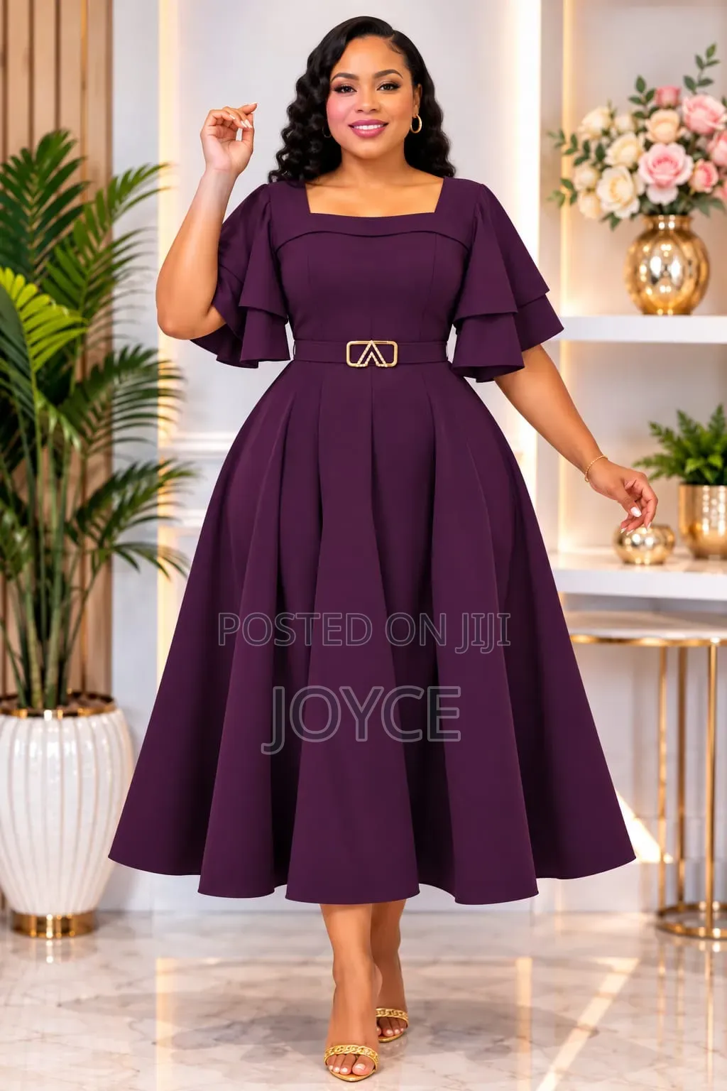 Maxi Dress With Flares Hands