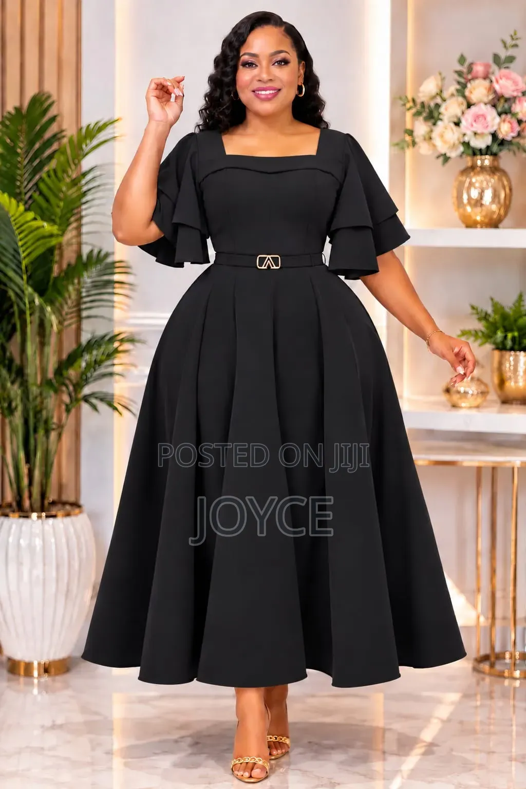 Maxi Dress With Flares Hands