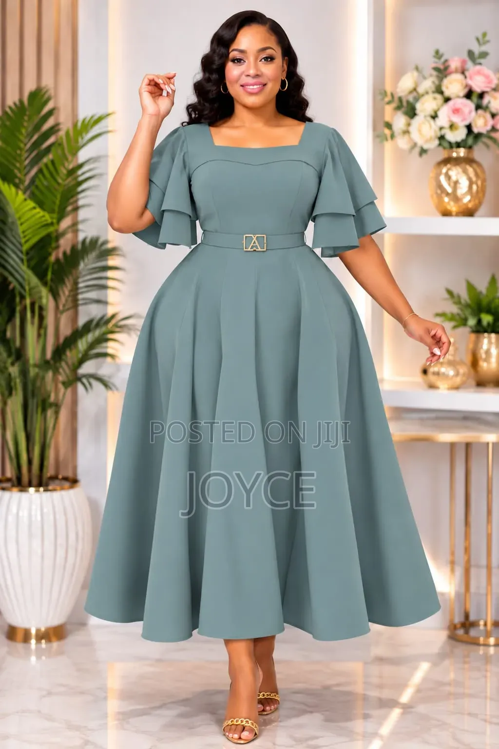 Maxi Dress With Flares Hands