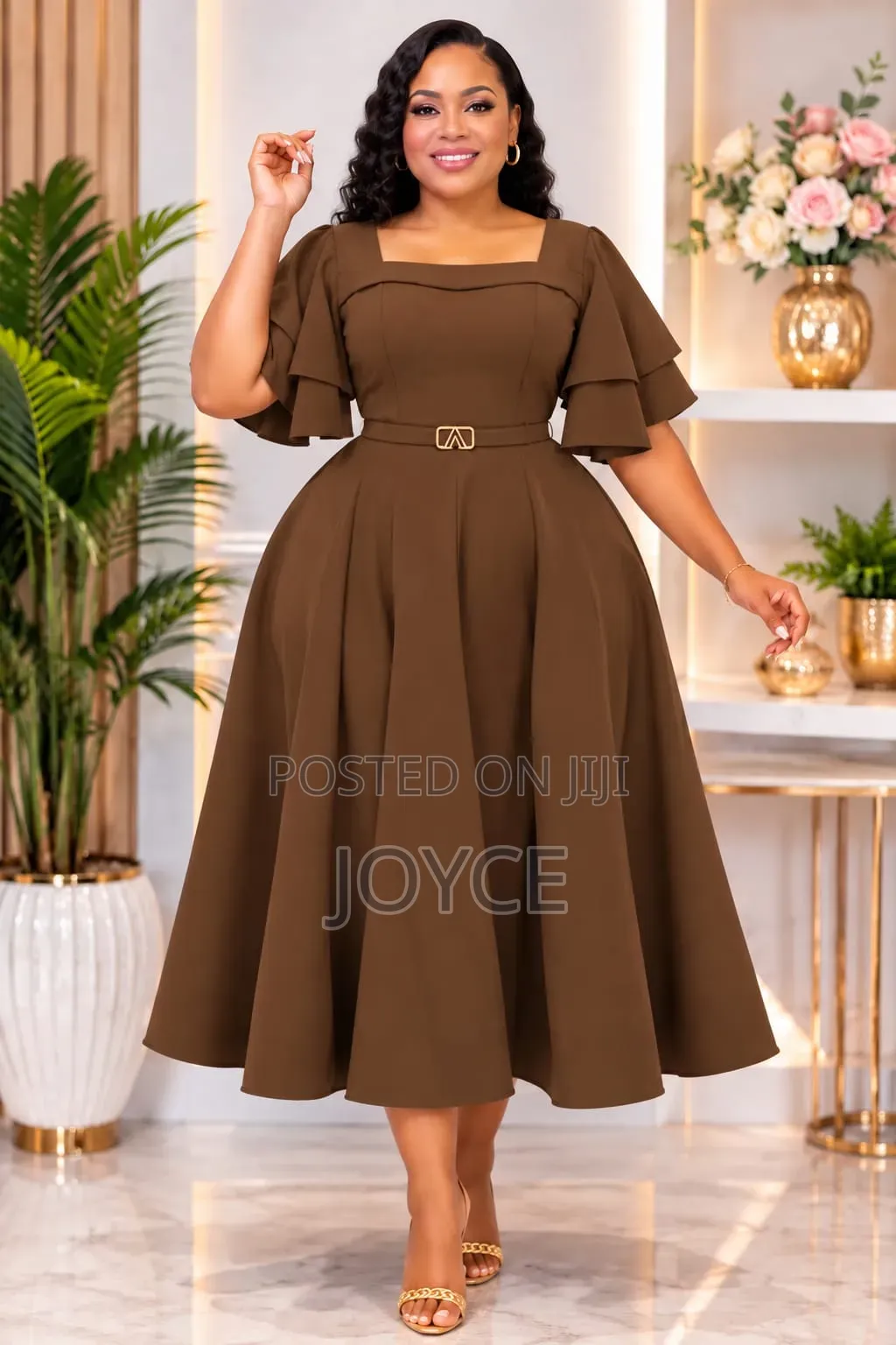 Maxi Dress With Flares Hands