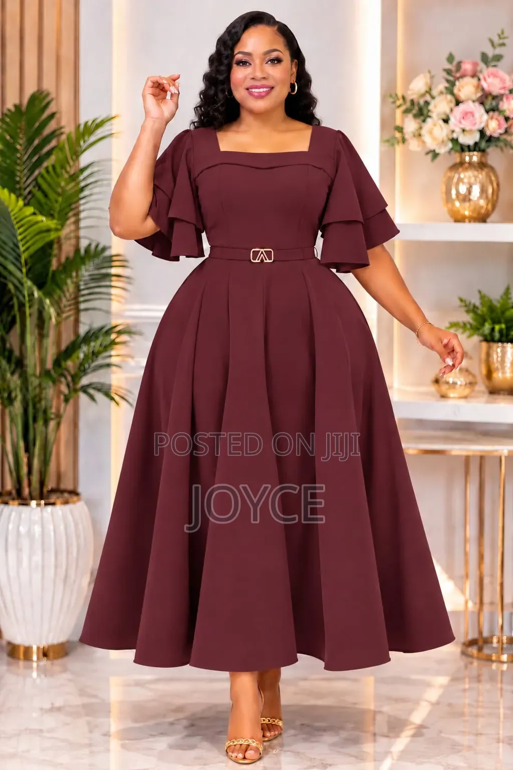 Maxi Dress With Flares Hands