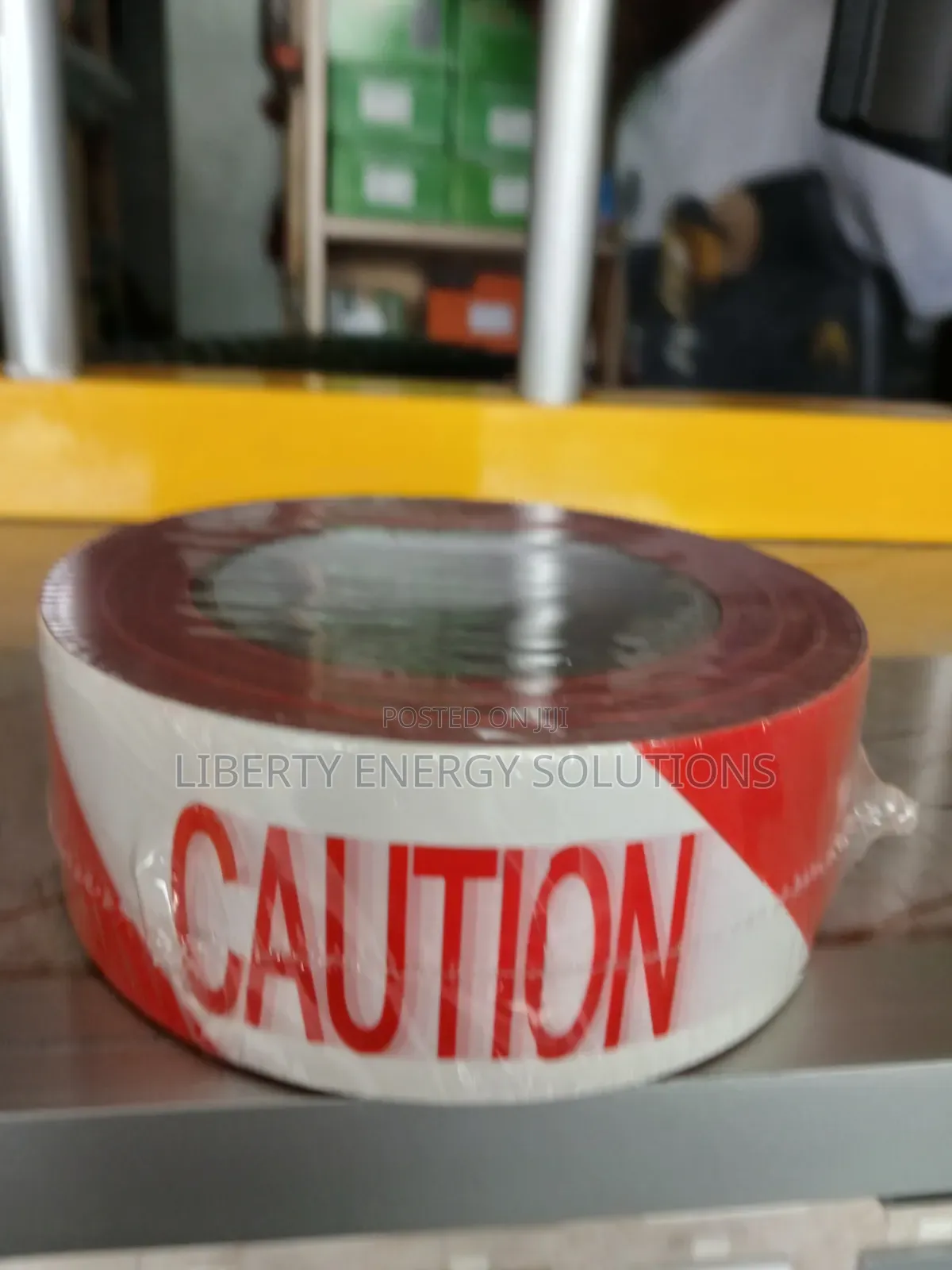 Red and White Caution Barricade Tape