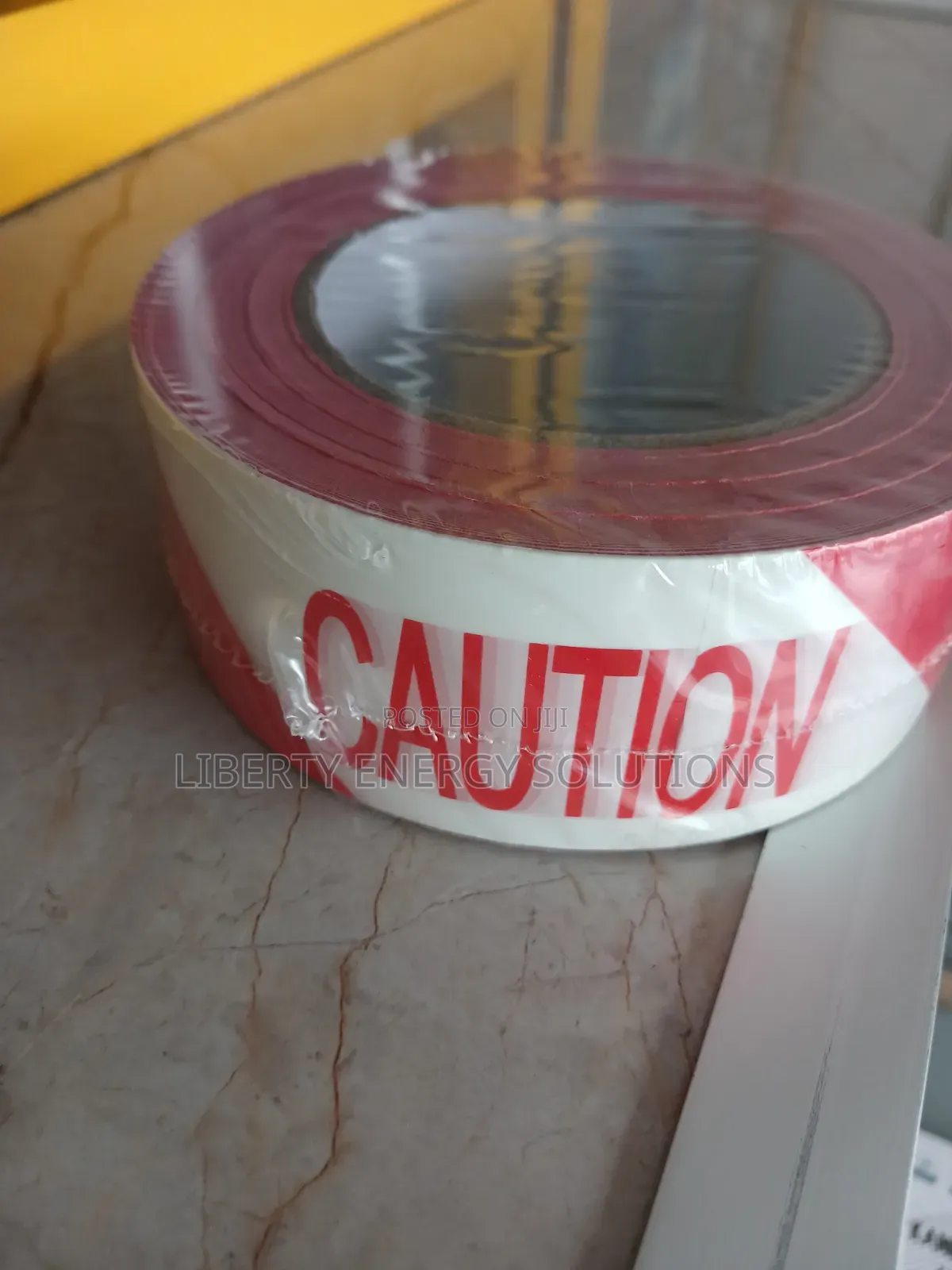 Red and White Caution Barricade Tape