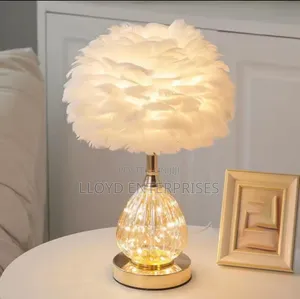 Crystal Feather Lamp Table