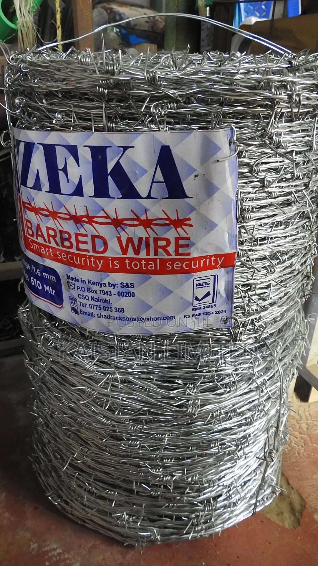 Zeka Barbed Wire 610m. Galvanised Barbed Wire