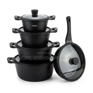 11pc Bosch Cookware With a Silicone Lid Covers and 1 PC Wooden Spatula