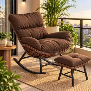 Luxury Rocking Chair With Ottoman