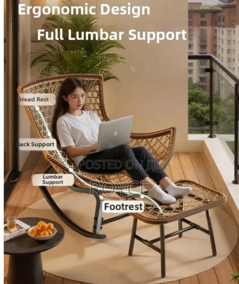 Luxury Rocking Chair With Ottoman