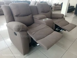Two Seater Luxurious Brown Recliner Sofa