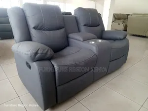 Two Seater Luxurious Recliner Gray Sofa