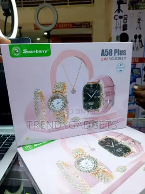 A58 Plus Women’s Smart Watch With Jewellery and Bracelet Gift Set