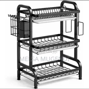 Kitchen Plate Drainer With 3 Storage Tiers