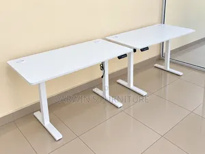 White Adjustable Electric Standing Table