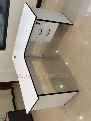 L Shaped Office Desk – White Corner Computer Table With Drawers