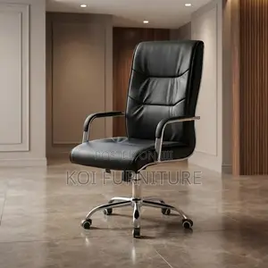 Office Chairs; High Leather Swivel Starbased Office Seat