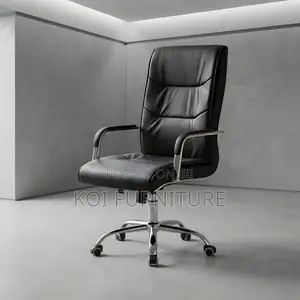 Office Chairs; High Leather Swivel Starbased Office Seat