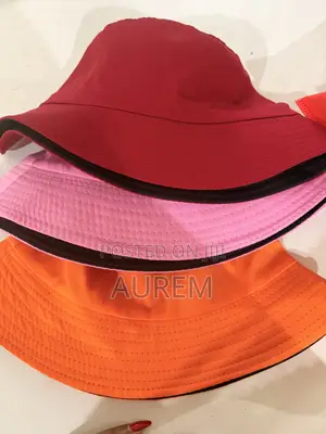 Plain Bucket Hat- Orange,red,pink,black Available