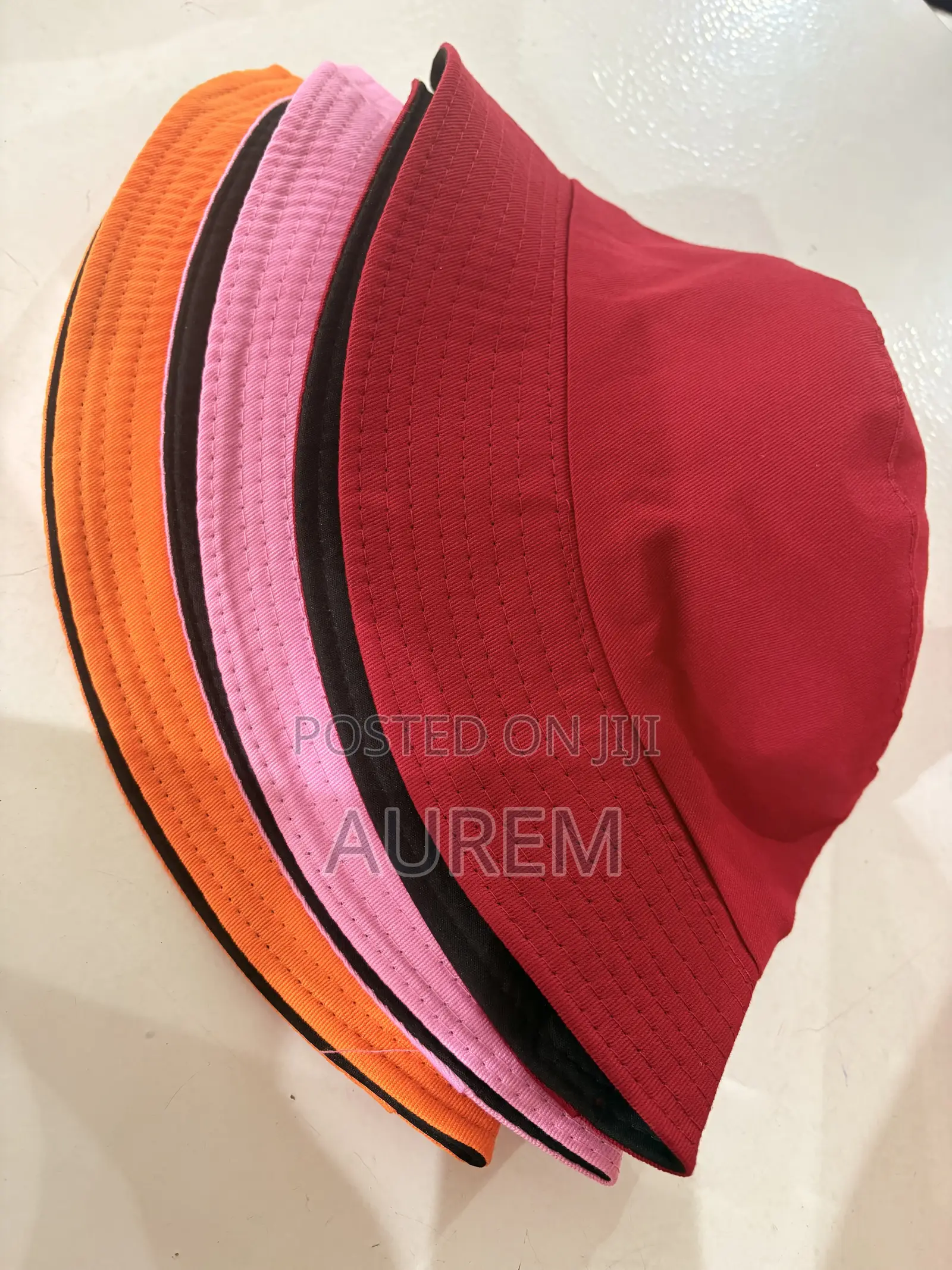 Plain Bucket Hat- Orange,red,pink,black Available