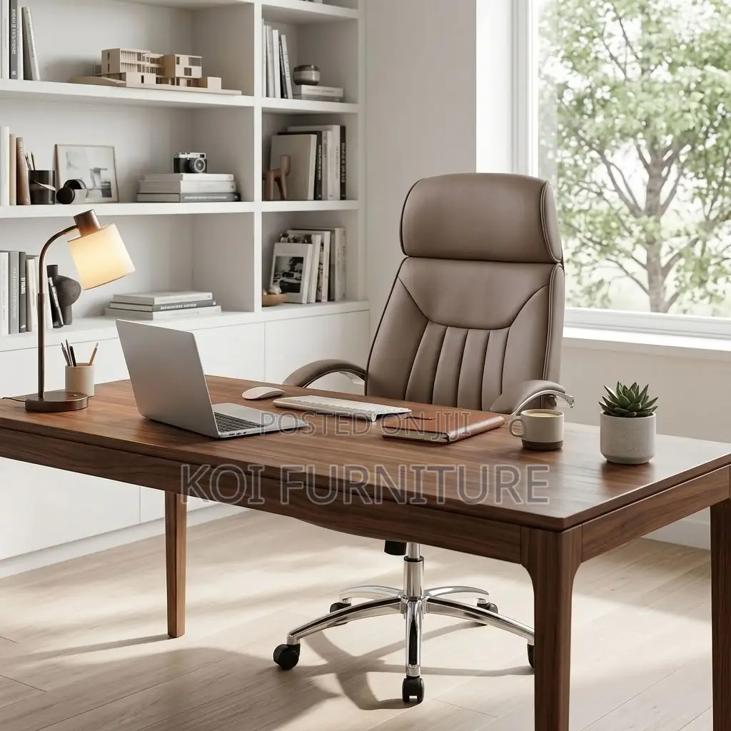 Office Chairs; Brown High-Back Apex Executive Office Seat