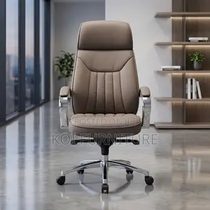 Office Chairs; Brown High-Back Apex Executive Office Seat