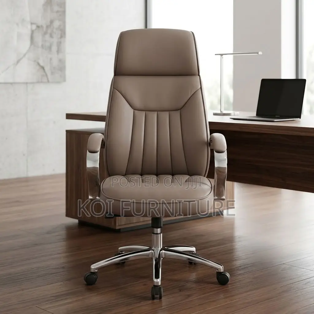 Office Chairs; Brown High-Back Apex Executive Office Seat