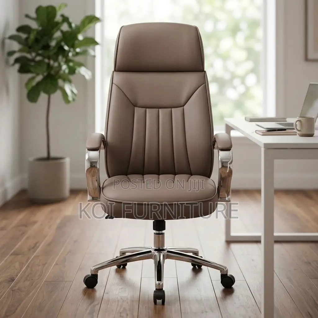 Office Chairs; Brown High-Back Apex Executive Office Seat