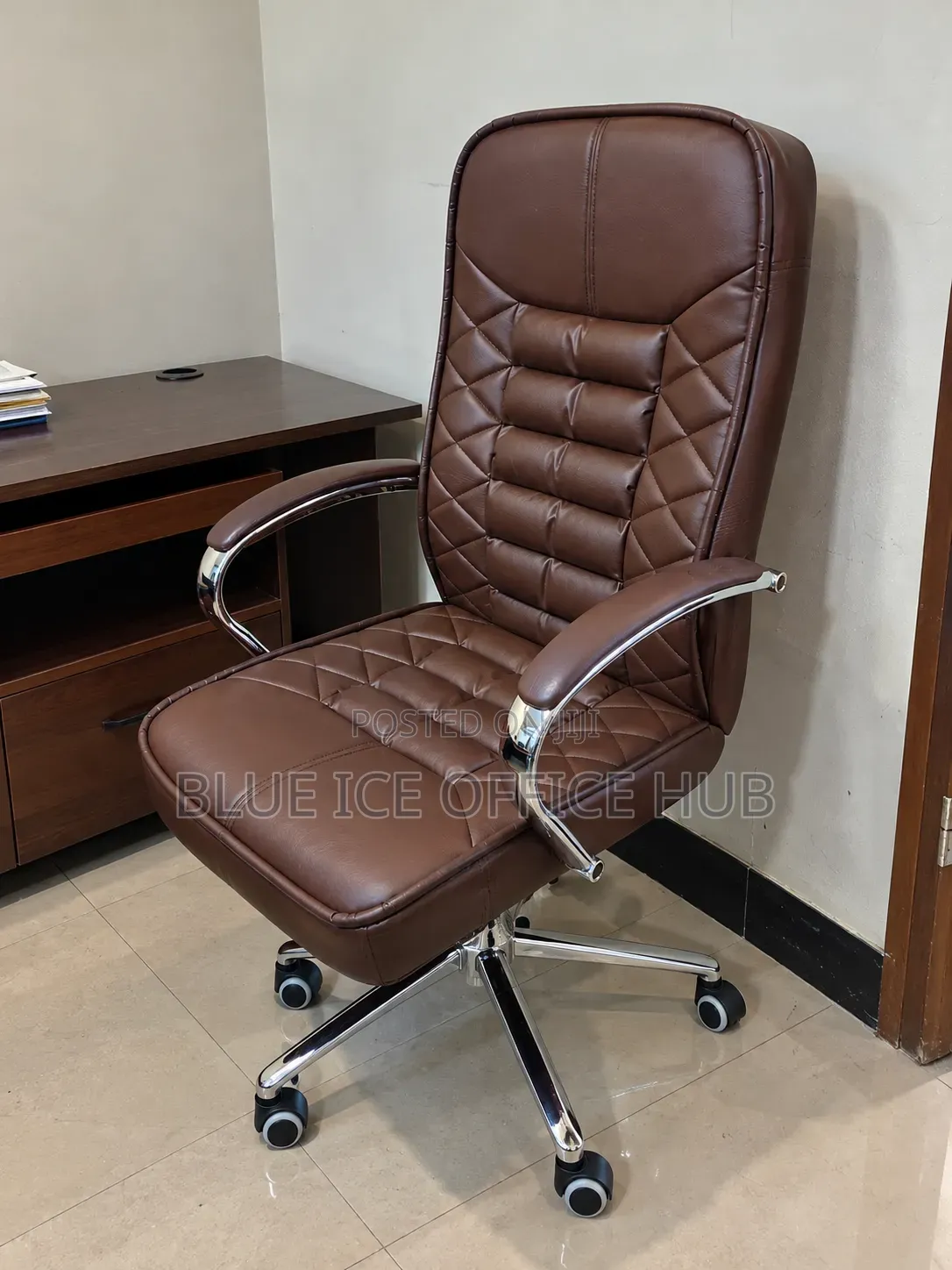 Brown Executive Office Chair – High Back Leather Boss Chair