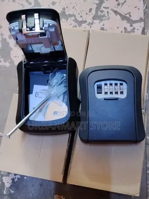 4-Digit Wall Mounted Key Lock Box Black