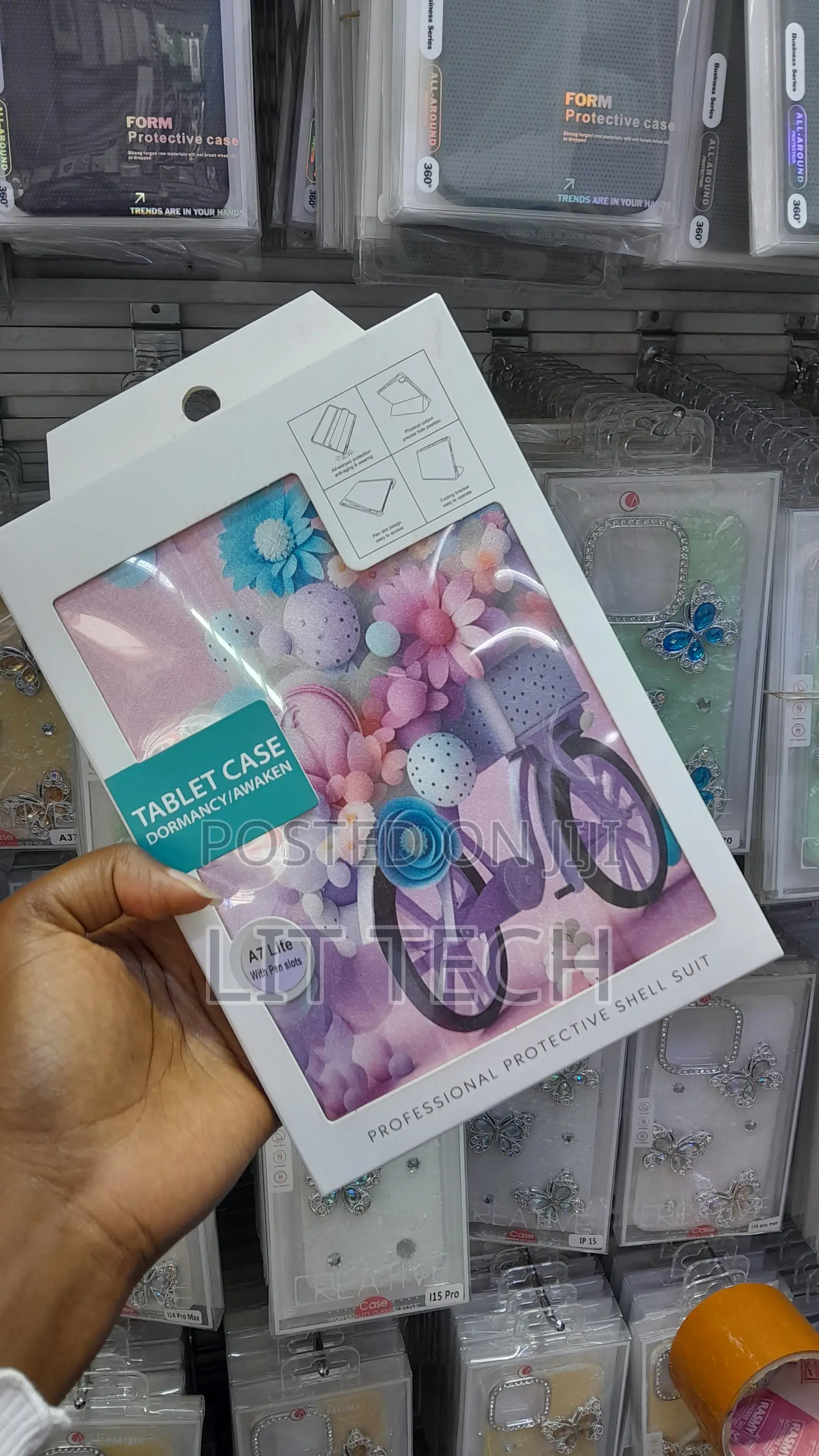 Bicycle & Floral Design Cover for Samsung Galaxy Tab A7 Lite