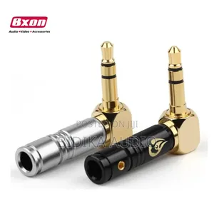 Right Angle 90 Degree Gold Plated Copper Mini 3.5mm