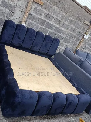 5x6 Navy Blue Bubble Bed