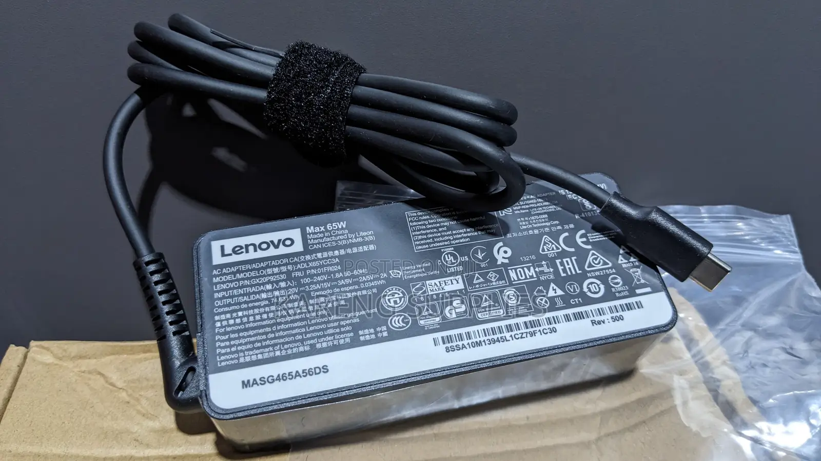 Lenovo 65W Type-C Laptop Adapter