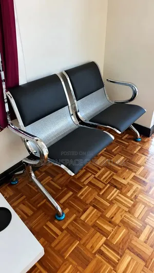 Two Seater Office Waiting Bench With Armrests