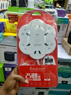 Excellent 2500W Power Socket S60 – Multi-Port Flower Extension Strip