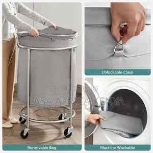 110L Rolling Laundry Hamper Basket With Wheels