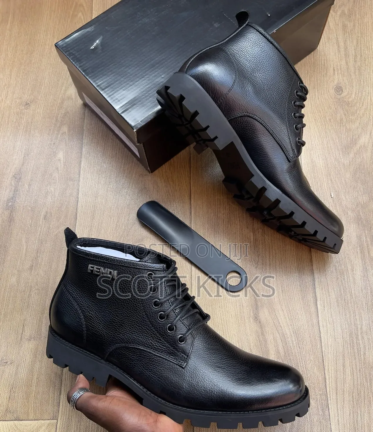 Fendi Leather Official Boots