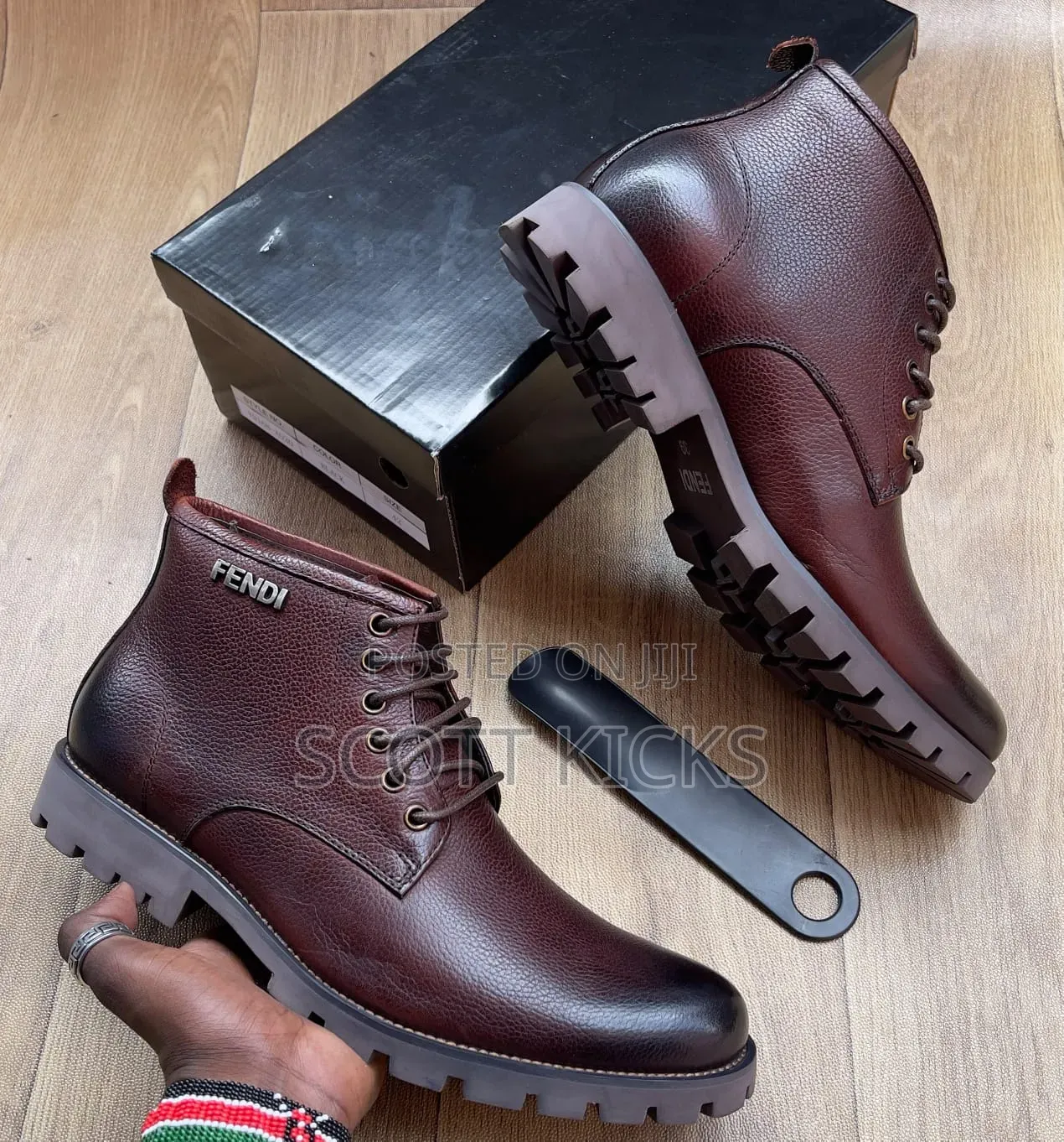 Fendi Leather Official Boots