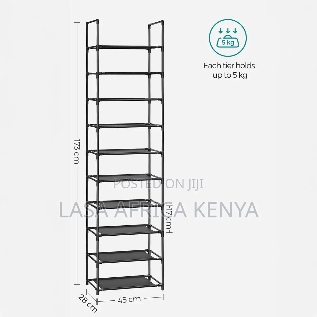 10 Tier Tall Shoe Rack Organizer Space Saving Shoe Storage