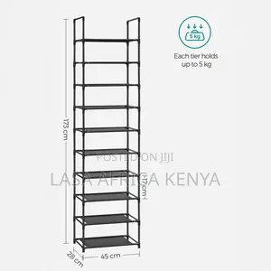 10 Tier Tall Shoe Rack Organizer Space Saving Shoe Storage