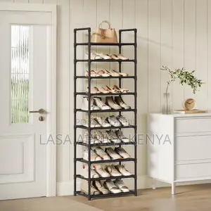 10 Tier Tall Shoe Rack Organizer Space Saving Shoe Storage