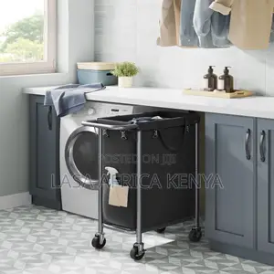 LASA Rolling Laundry Hamper With Wheels & Removable Liner