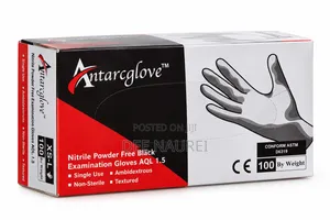 Black Nitrile Disposable Gloves – Powder Free, 100 Pieces