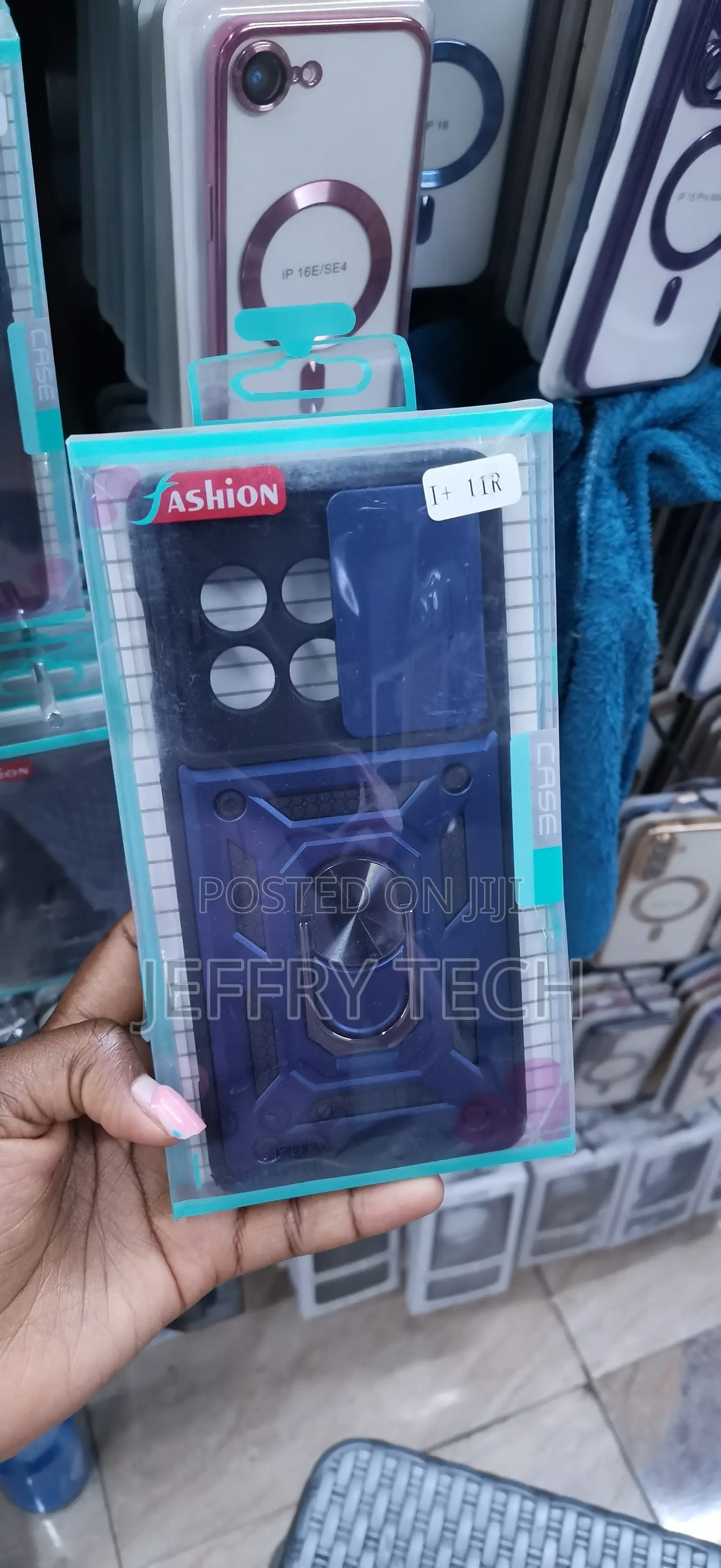 Blue Heavy-Duty Armor-Style Phone Case a Camera Cover OnePlus 11R