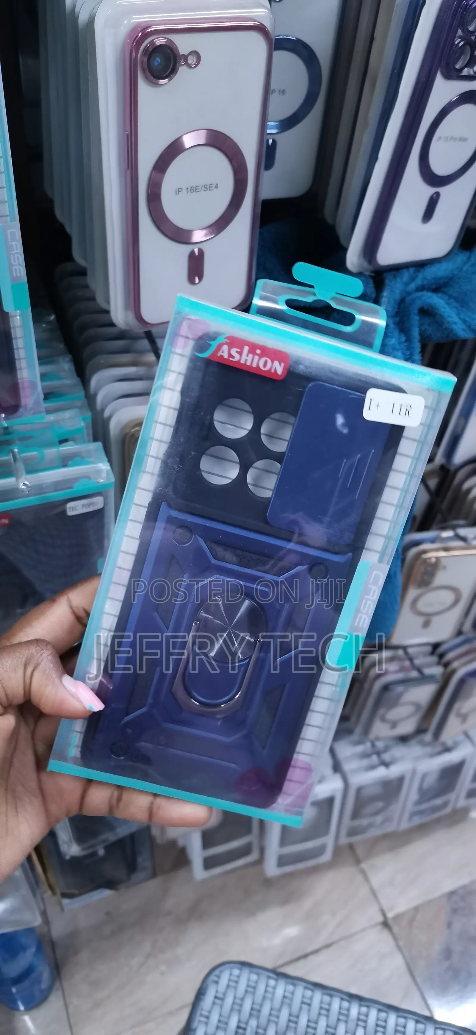 Blue Heavy-Duty Armor-Style Phone Case a Camera Cover OnePlus 11R